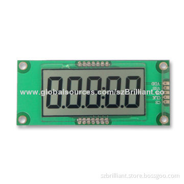 Alphanumeric LCD Display Panel, Wide Temperature, TN 7 Segment Custom Made Display